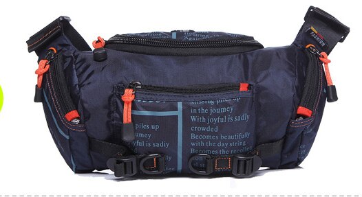 Top waterdichte oxford heren heuptas schoudertas grote capaciteit reis heuptas borst heuptas: Blauw