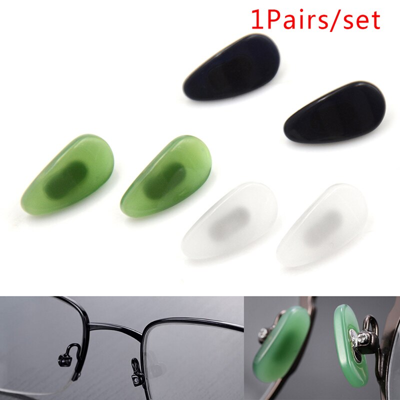 1 Paar Anti-Slip Jade Neus Pads Stok Op Neus Pad Voor Brillen Bril