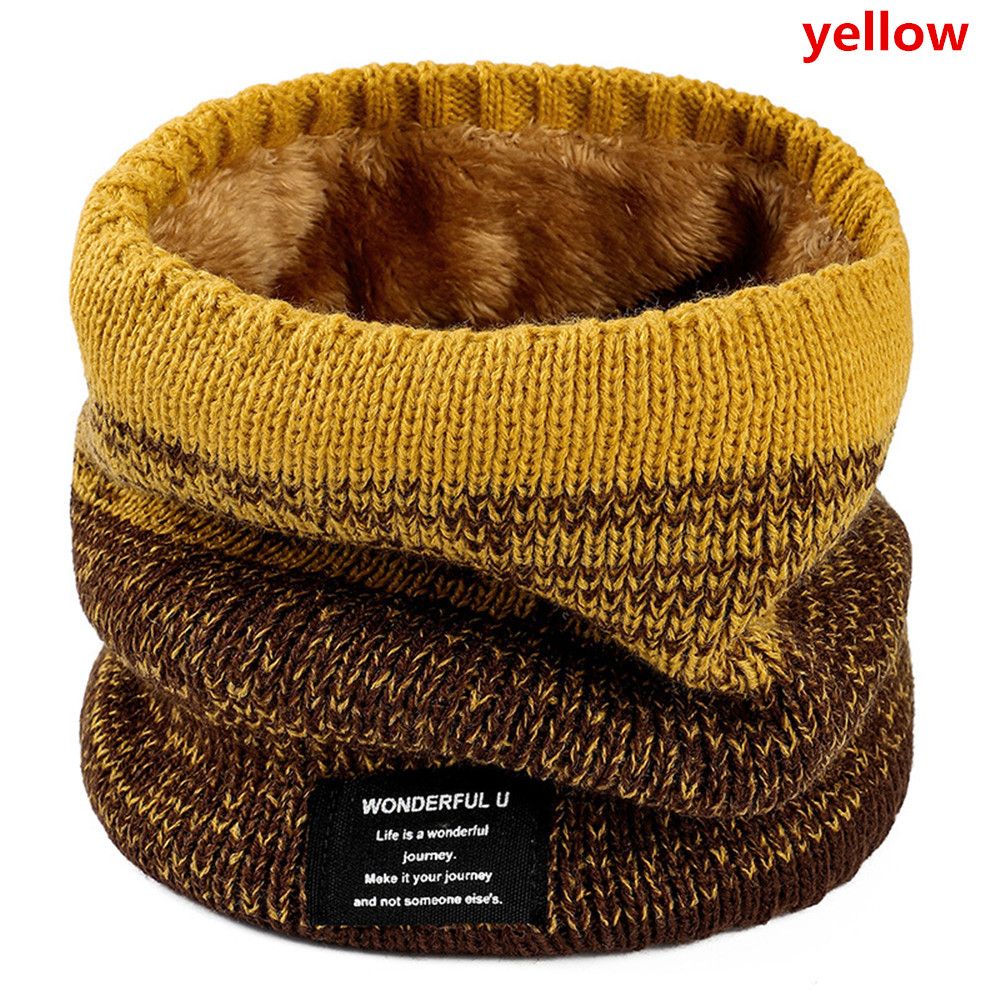 Foulard d&#39;hiver en cachemire épais pour homme et femme, cache-col, Bandana, tricoté, , résistant, masque de Ski, mouchoir: 14 yellow