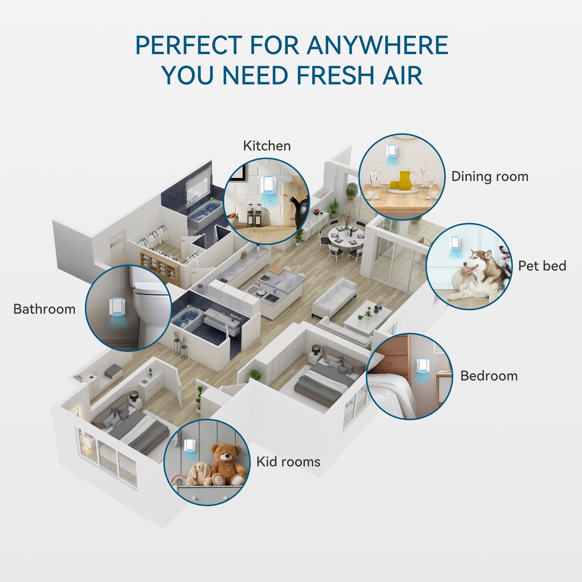 Purificador de aire enchufable, ionizador, purificador de aire, tecnología de iones negativos para el hogar, funcionamiento silencioso para dormitorio, Mini aire limpio para mascotas