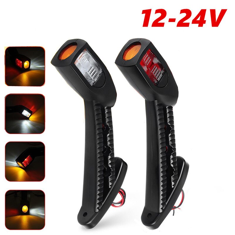 2 st släpljus sidomarkeringsljus husvagn lastbilsljus 24v led ljus släp sidoljus trailer led belysning för lastbilar