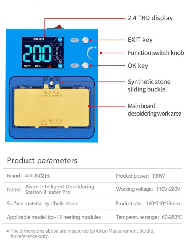 JC Aixun iHeater Profi Heizung Plattform für Android iPhone X XS XSMAX 11 13Profi 12 12promax Mainboard Schichtung und laminieren