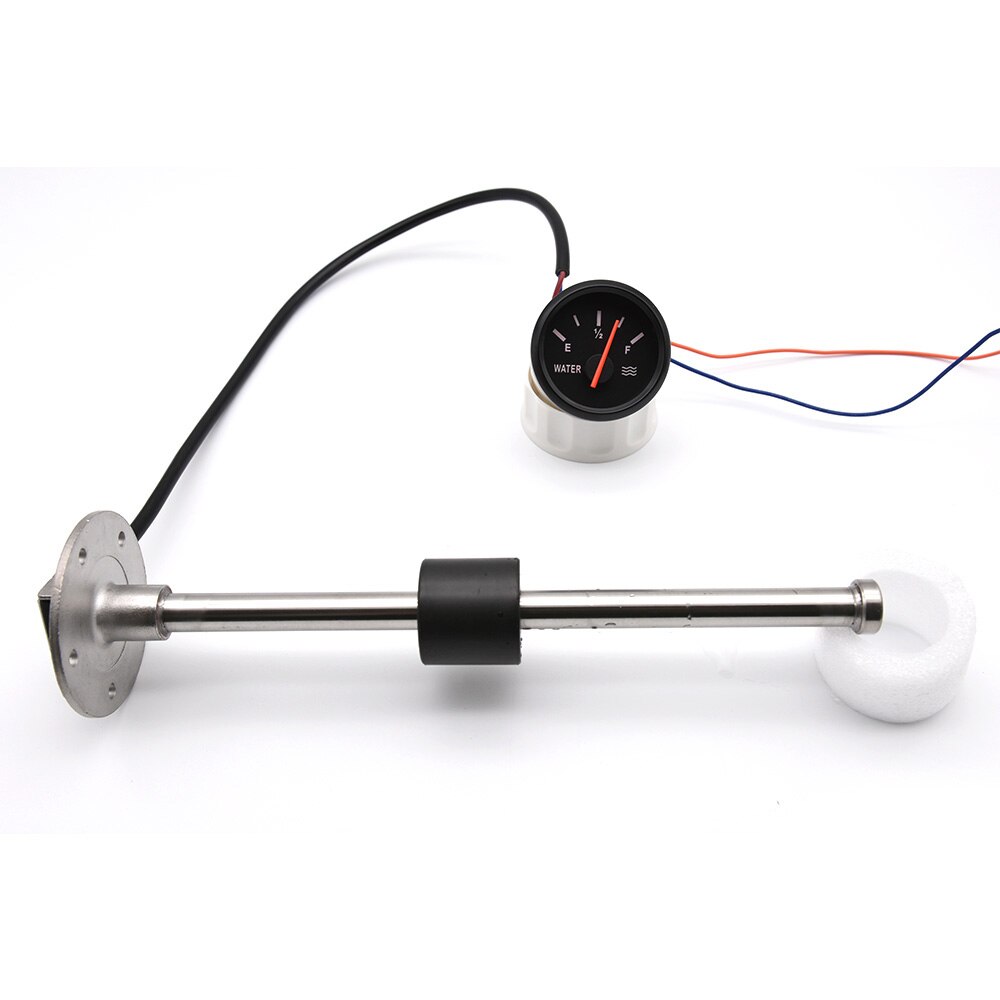 90-600MM Water Level Sensor + 52mm Water Level Gauge Float Switch Stainless Steel Fuel Water Level Meter Controller Sensor Boat