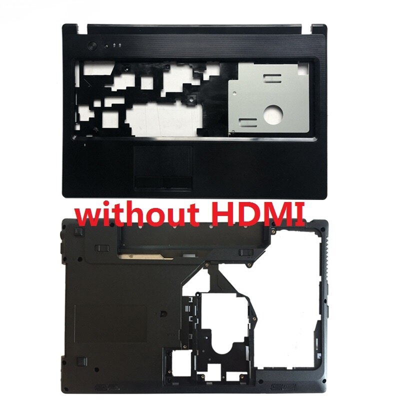 laptop palmrest upper/BOTTOM CASE For Lenovo IdeaPad G570 G575: NO HDMI C D shell