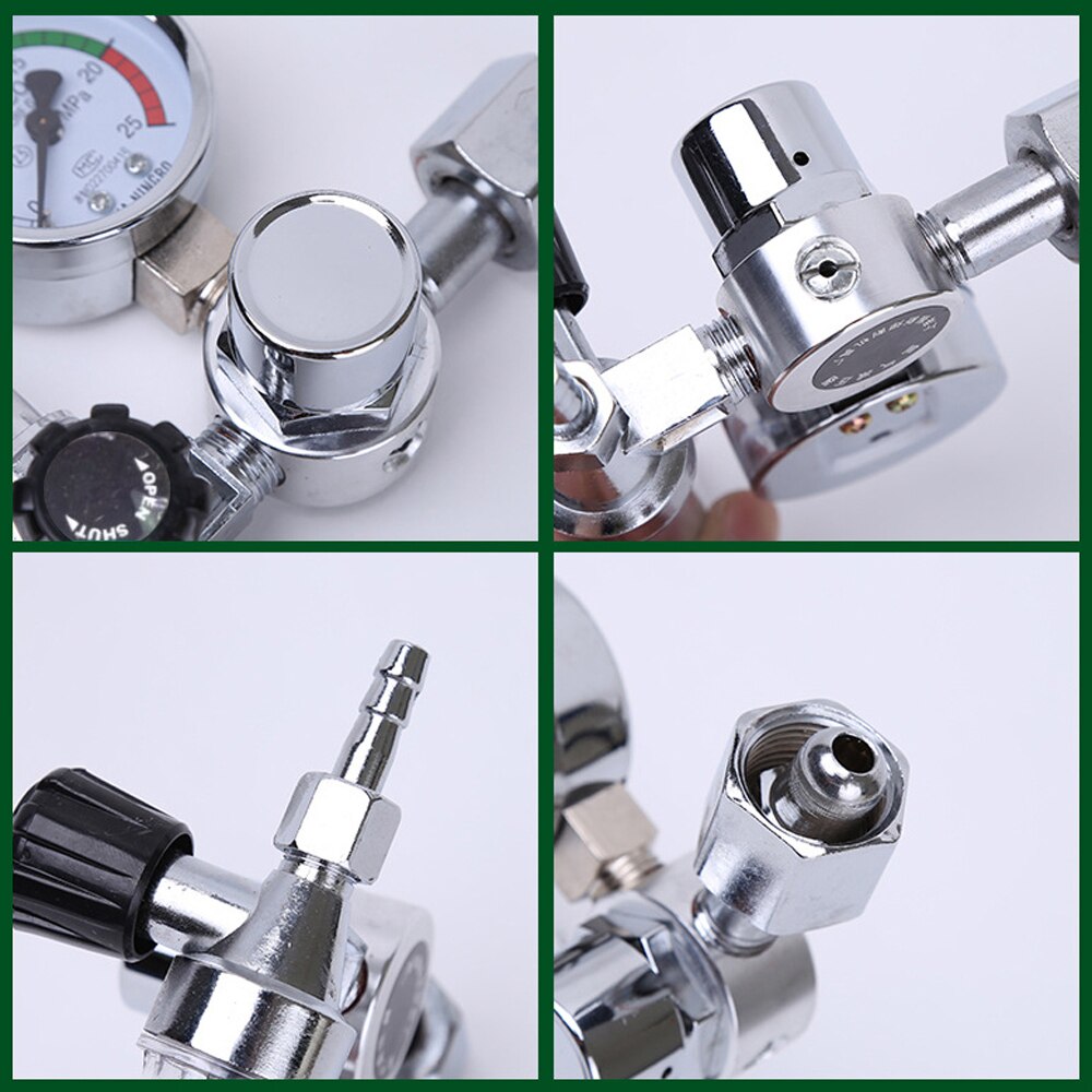 CO2 Mig Tig Flow-Meter Gas-Regulators Flowmeter Welding Weld Gauge Pressure Reducer 0-25Mpa Argon Regulator Metal Pressure Gauge