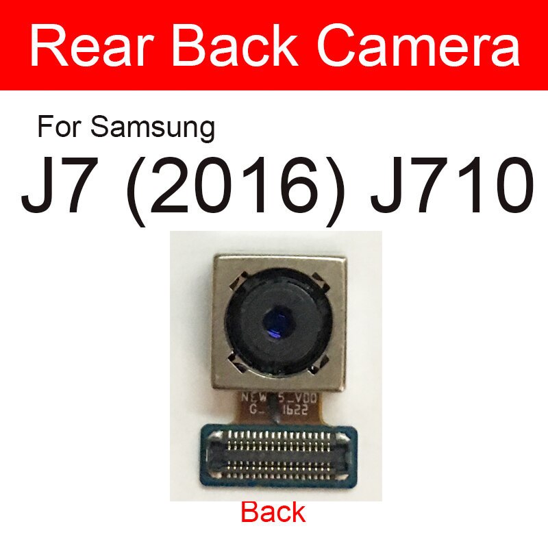 For- og bagkamera til samsung galaxy  j3 j5 j7 j310 j320 j510 j710 hovedkamera modul lille kamera flex kabel dele: Tilbage  j7 (2016) j710