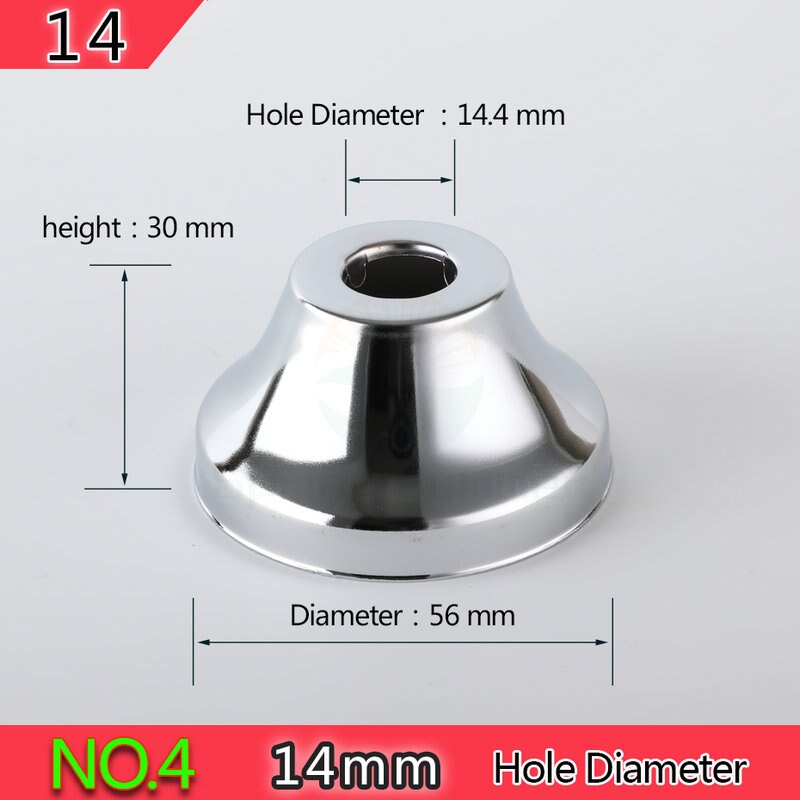 LENTE ZOMER DN8 DN10 aperture10mm-17mm rvs cover chrome decoratieve muur gat ZZG02: NO.4