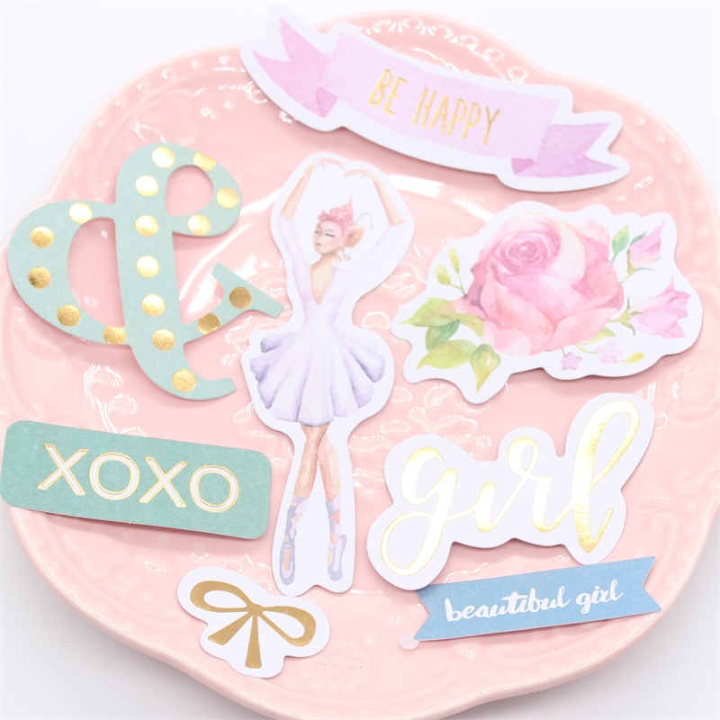 KSCRAFT 25pcs Beautiful Girl Paper Diecut Or Vellum Paper Diecut for Scrapbooking Happy Planner/Card Making/Journaling Project