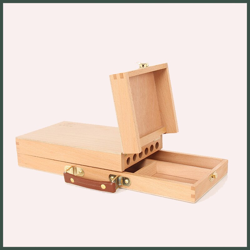 Wooden Portable Painting Box Sketch Painting Box for Drawing Laptop Accessories Painting Art Supplies