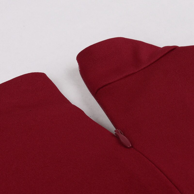 Tonval Twist soporte cuello recorte frente rojo sólido Vintage ocio vestido manga corta una línea de verano mujeres elegantes vestidos