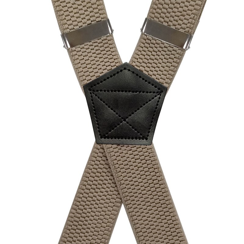 Heren Bretels 3.8Cm Breed X-Vorm Met 4 Swivel Snap Haken Verstelbare Elastische Biker Snowboard Broek Bretels zware Werk