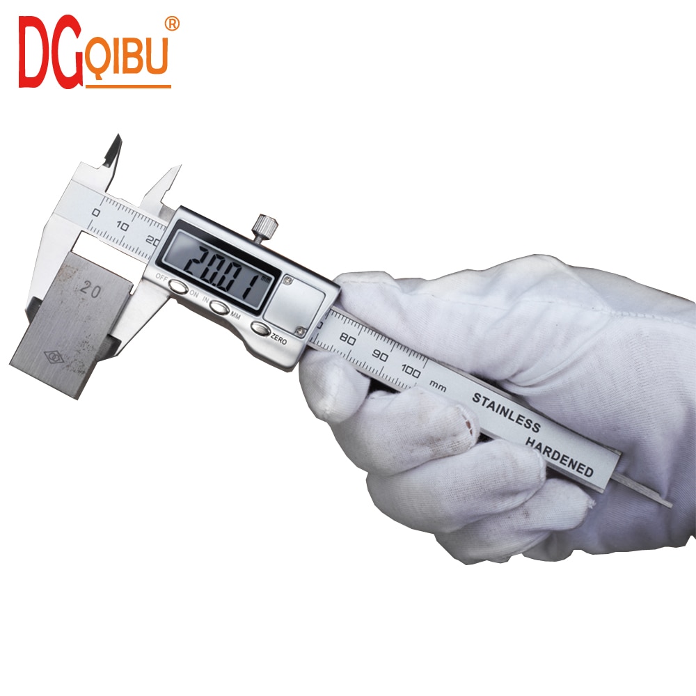 Calibrador Digital electrónico LCD de Metal, 4 pulgadas, 100mm, acero inoxidable, micrómetro a Vernier, herramientas de medición, calibradores digitales