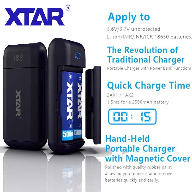 Newest CHARGER LCD XTAR VC2 PB2 SC2 VC2S MC2 PLUS USB Battery Charger For 20700 21700 18700 22650 25500 26650 18650 Battery