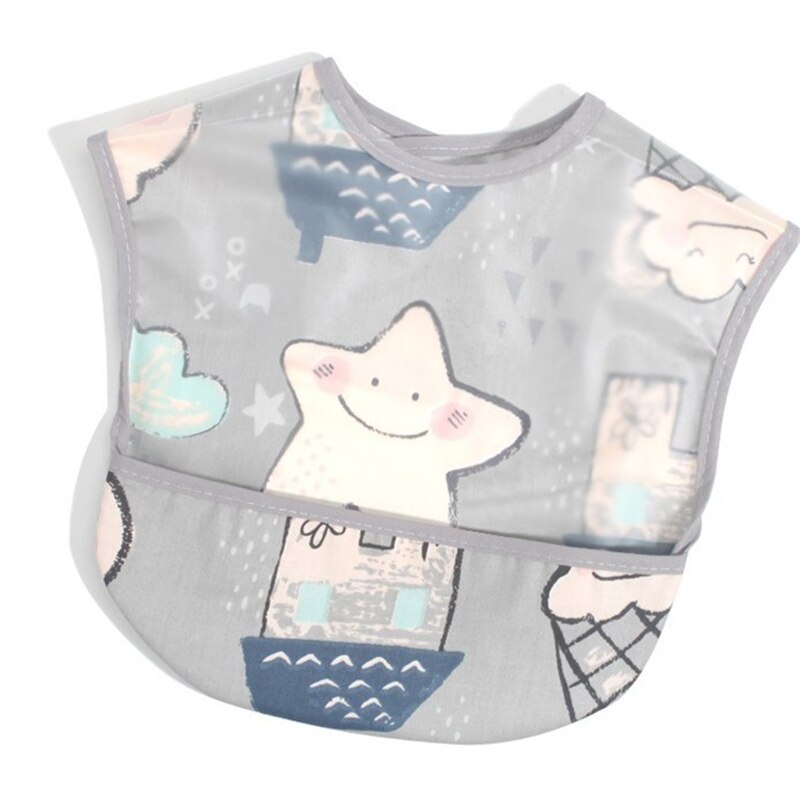 EVA Waterproof Baby Bibs Sleeveless Baby Boys Girls Bib Kids Fox Dinosaur Cactus Baby Feeding Bibs with Pocket Child Apron Smock: 08