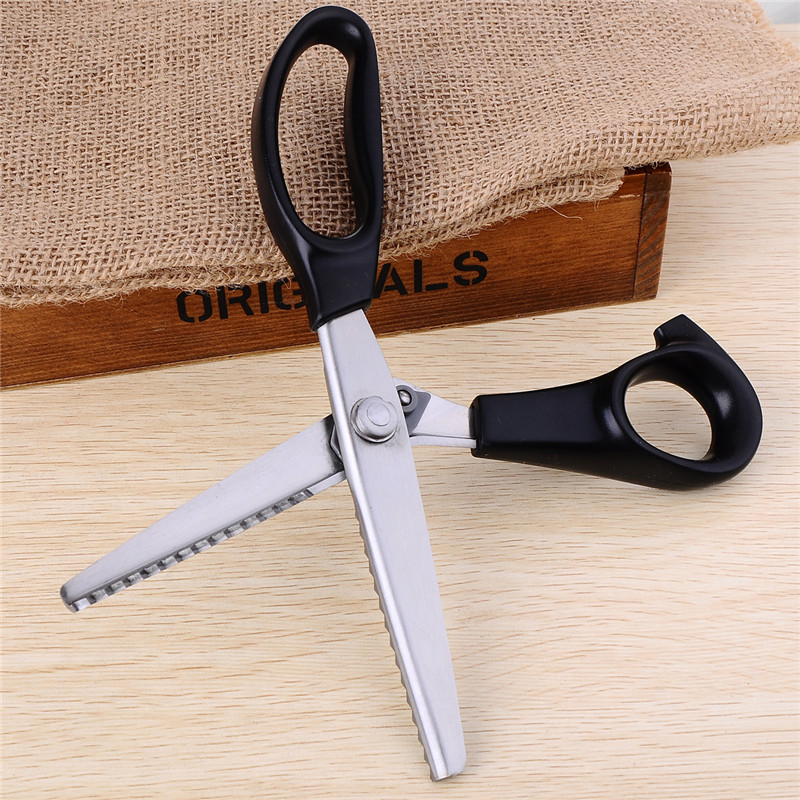 Herramientas de costura necesarias DIY de 23CM, tijeras para sastre de 3/5/7mm en Zigzag/onda de encaje, tijeras para vestidor Forfex,
