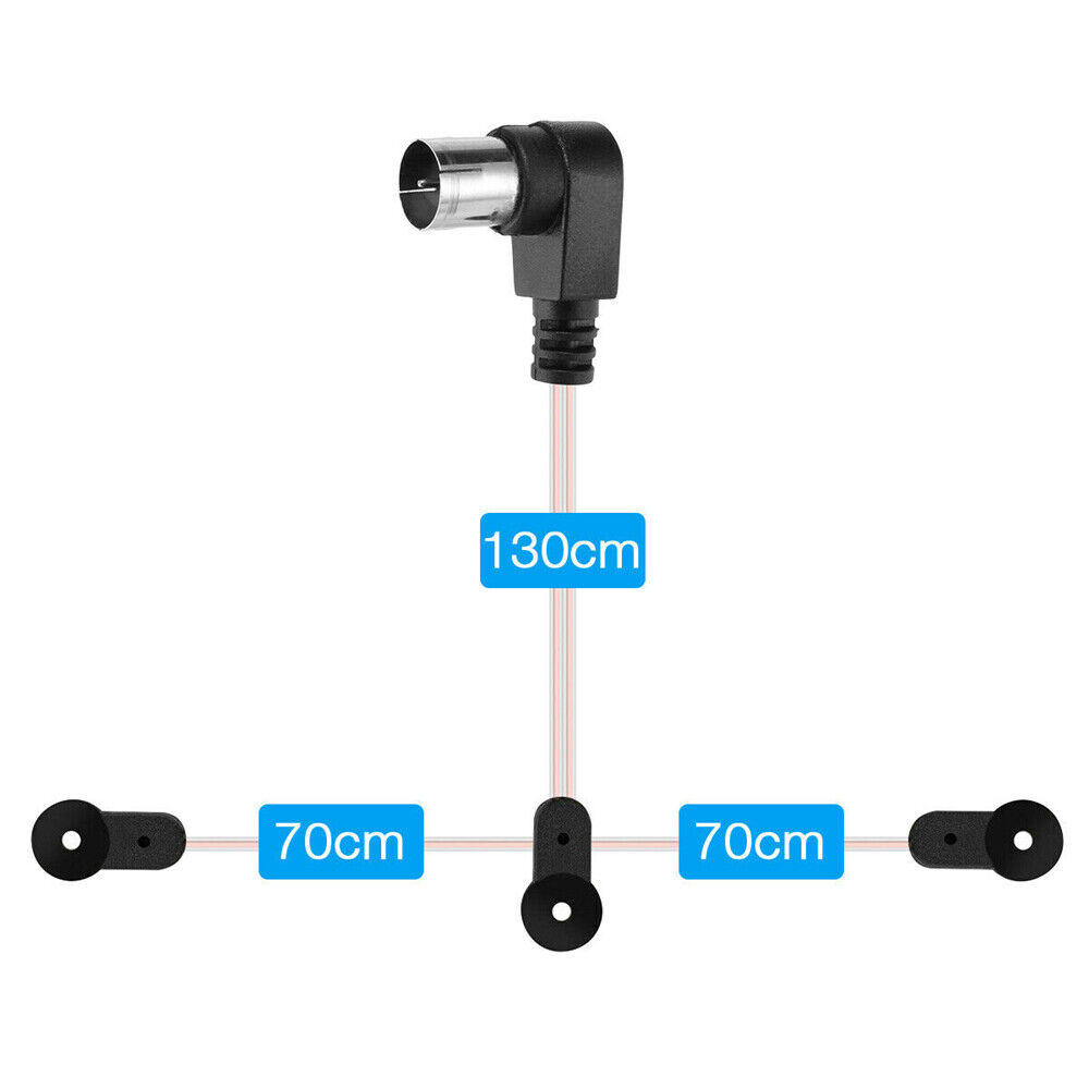 FM Antenna 75 Ohm F Type Male Plug for Home Radio Stereo Signal Receiver Aerial Indoor FM Dipole Antenna
