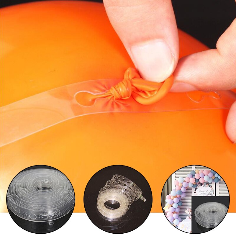 Balloons Accessories 5M Balloon Chain Ribbon Easy Knot Decorating Wedding Party Birthday Background Decor Balloon Chain Arch
