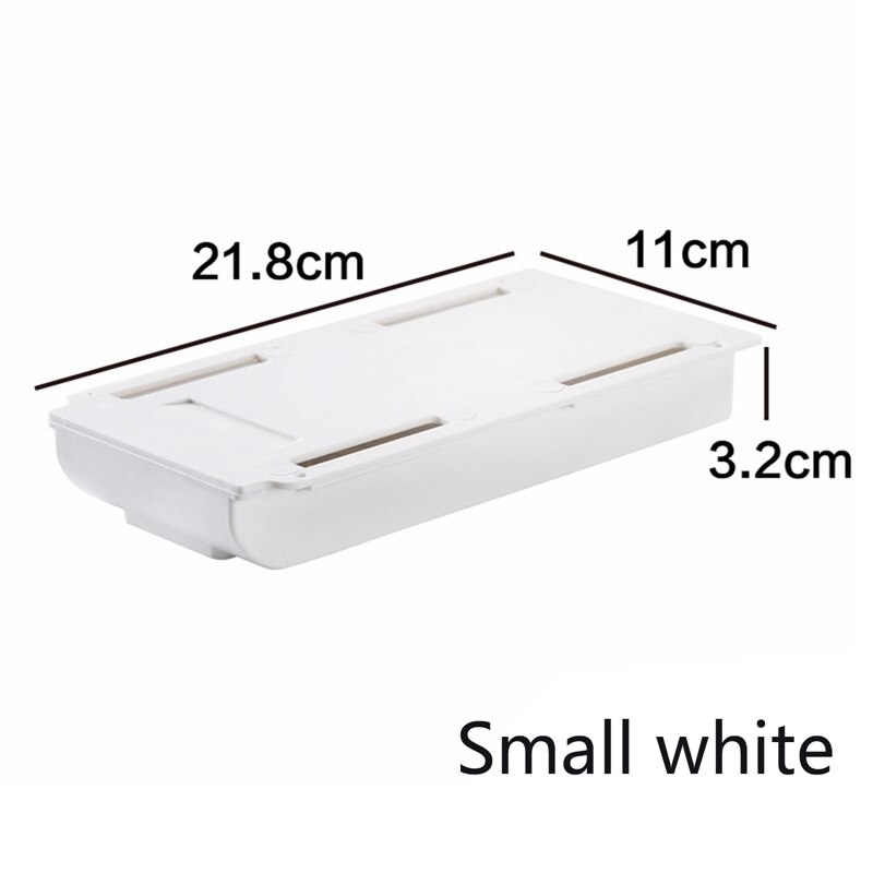 Self-Adhesive Stationary Container Under Desk Drawer Organizer For School Office Desk Hidden Desktop Organizer Pen Box Holder: WT-S