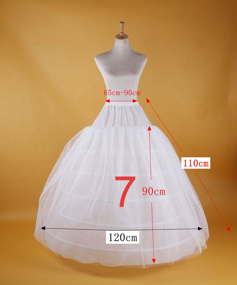 Bryllup underkjole brude bøjle crinoline prom underskørt fancy nederdel slip: 7