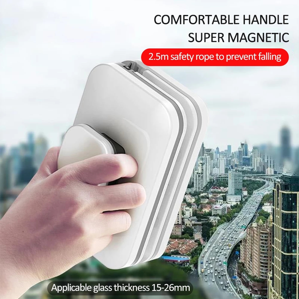Magnetic Window Cleaner Brush Double-Side Automatic Water Discharge Wiper Glass Window Brush Cleaning Household Tools