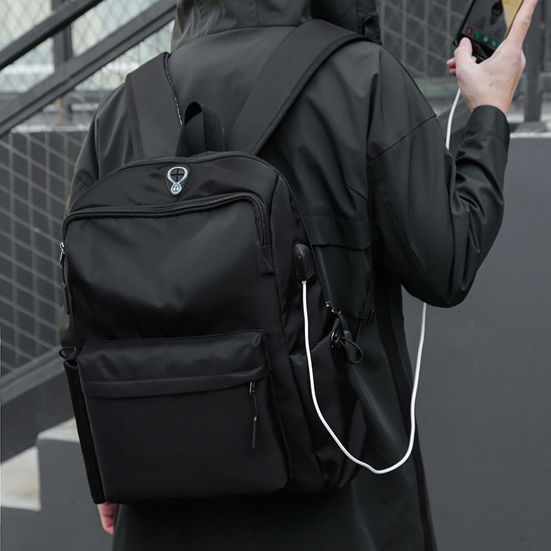 Mochila masculina 2020, mochila para laptop 15.6 Polegada, para adolescentes, com carregamento