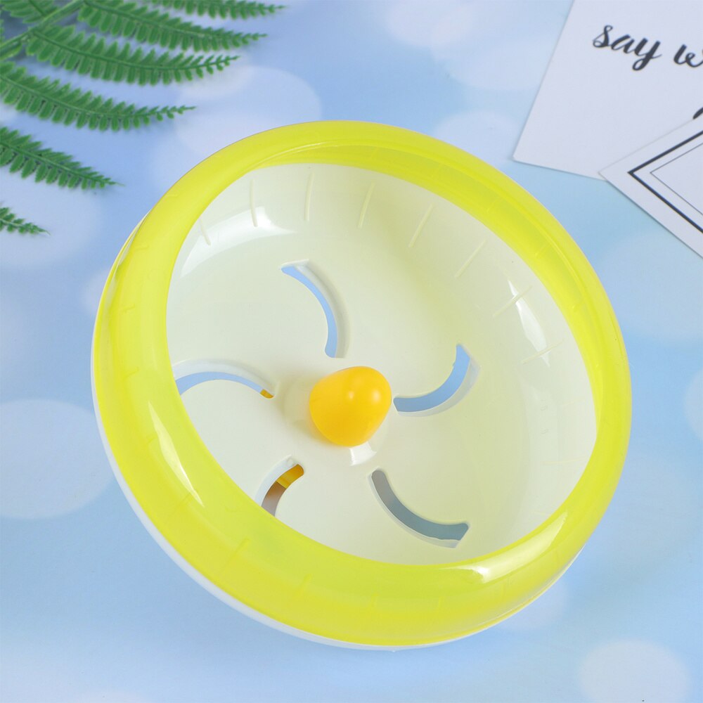 1Pc 14Cm Multipurpose Brede Geschiktheid Hamster Muizen Gerbil Rat Oefening Wiel Pp Run Disc Kleine Dieren Huisdier Speelgoed (Pi: Yellow