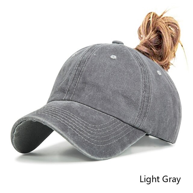 Evrfelan Paardenstaart Baseball Cap Voor Vrouwen Snapback Vader Hoed Vrouwelijke Wassen Hoed Zomer Sport Zonnehoed Bone Dames gorras: C