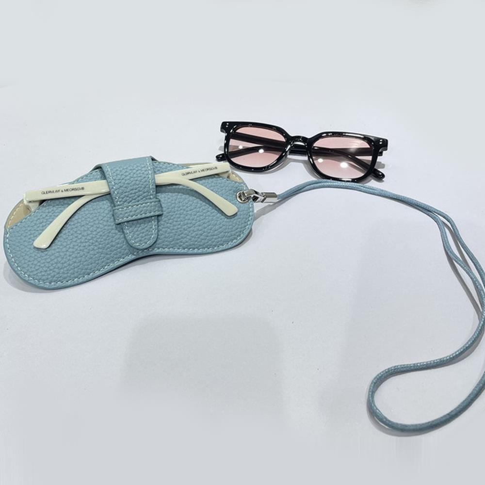 Brillenkoker Dames Leer Zacht Brillentas Mode Draagbare Zonnebrillendoos Tas Accessoires Brillenkoker Zonnebrillendoos: Champagne