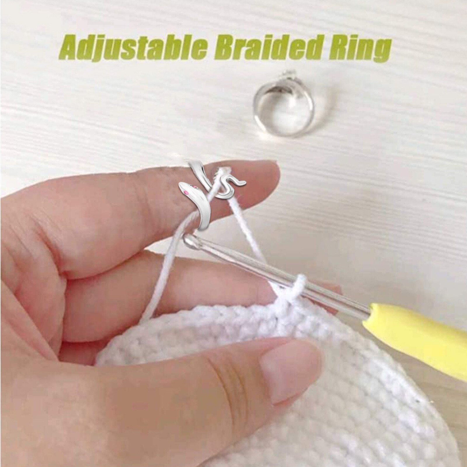 Adjustable Knitting Loop Crochet Loop Knitting Accessoriespeacock Shape Ring Finger Wear Thimble Yarn Guides #J20