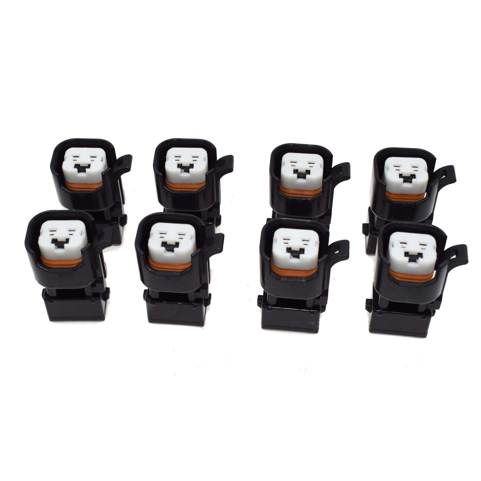 SMILING WAY# EV6 & EV14 Female to EV1 Male Fuel Injector Connector Adapters Harness Plug Universal: 8 pieces