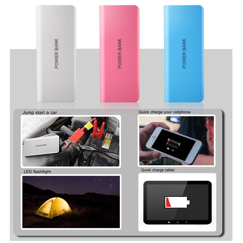13000mah Power Bank shell External Batteries Portable Mobile Phone Backup Bank with Double USB Interface Charger Portable Power