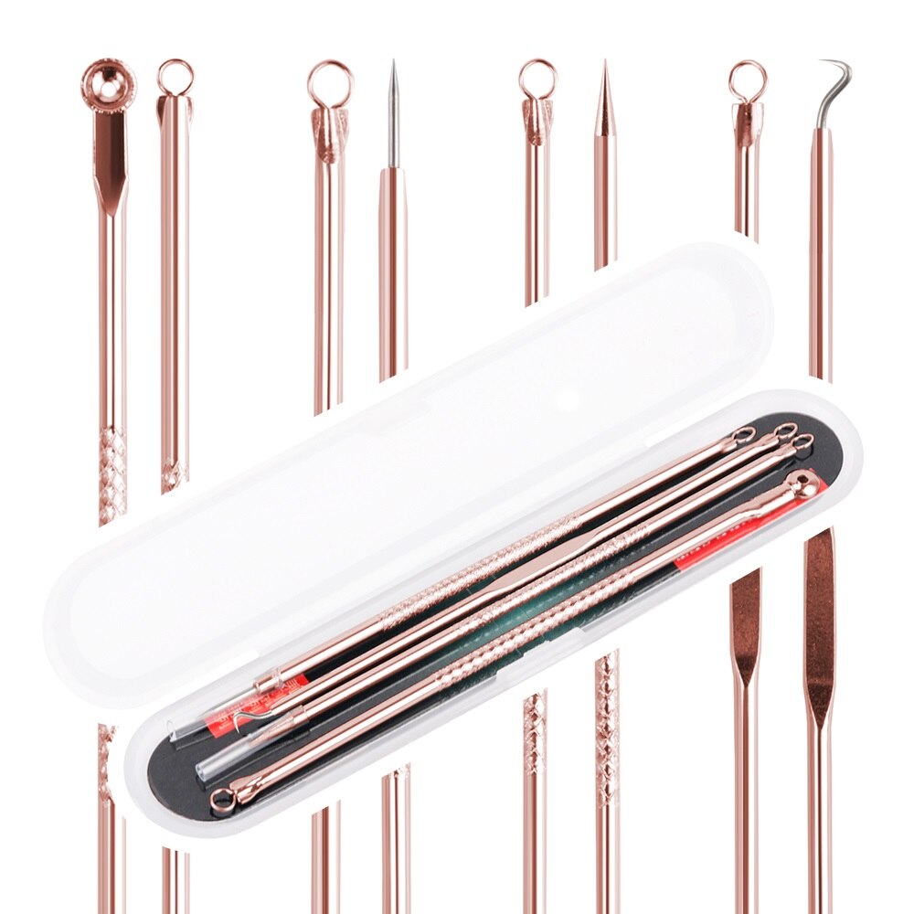 8Pcs Blackhead Remover Tool Black Spots Needles Pore Cleanser Vacum Comedone Pimple Blemish Extractor Beauty Acne Remover Tools