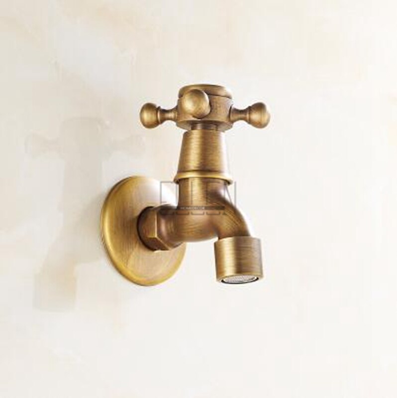 Anituqe Brons Wasmachine Kraan Decoratieve Outdoor Kraan Tuin Bibcock Tap mop Kraan EL505: Paars