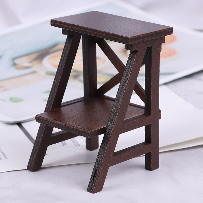 1Pc 1:12 Dollhouse Wood Plastic Metal Shelf Flower Stand Mini Doll House Furniture Model Simulation Furniture Accessories: 13