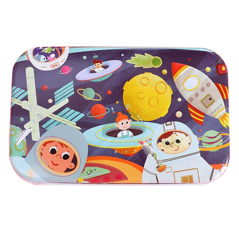 60 Pieces Wooden Puzzle Toys for Children Cartoon Animal Vehicle Wood Jigsaw Baby Montessori Educational Toy Kids Christmas: 359