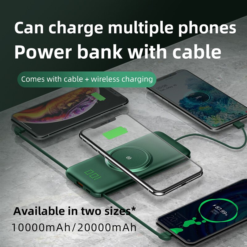 10000 mah multifunctionele lijnoplader po slanke mobiele power draagbare externe batterijlader voor iphone samsung xiaomi