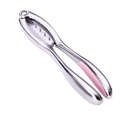 Pinzas de cangrejo para el hogar artefacto de cocina Gadgets de acero inoxidable pinza de pie de cangrejo pinzas de cangrejo de aleación de Zinc: Pink