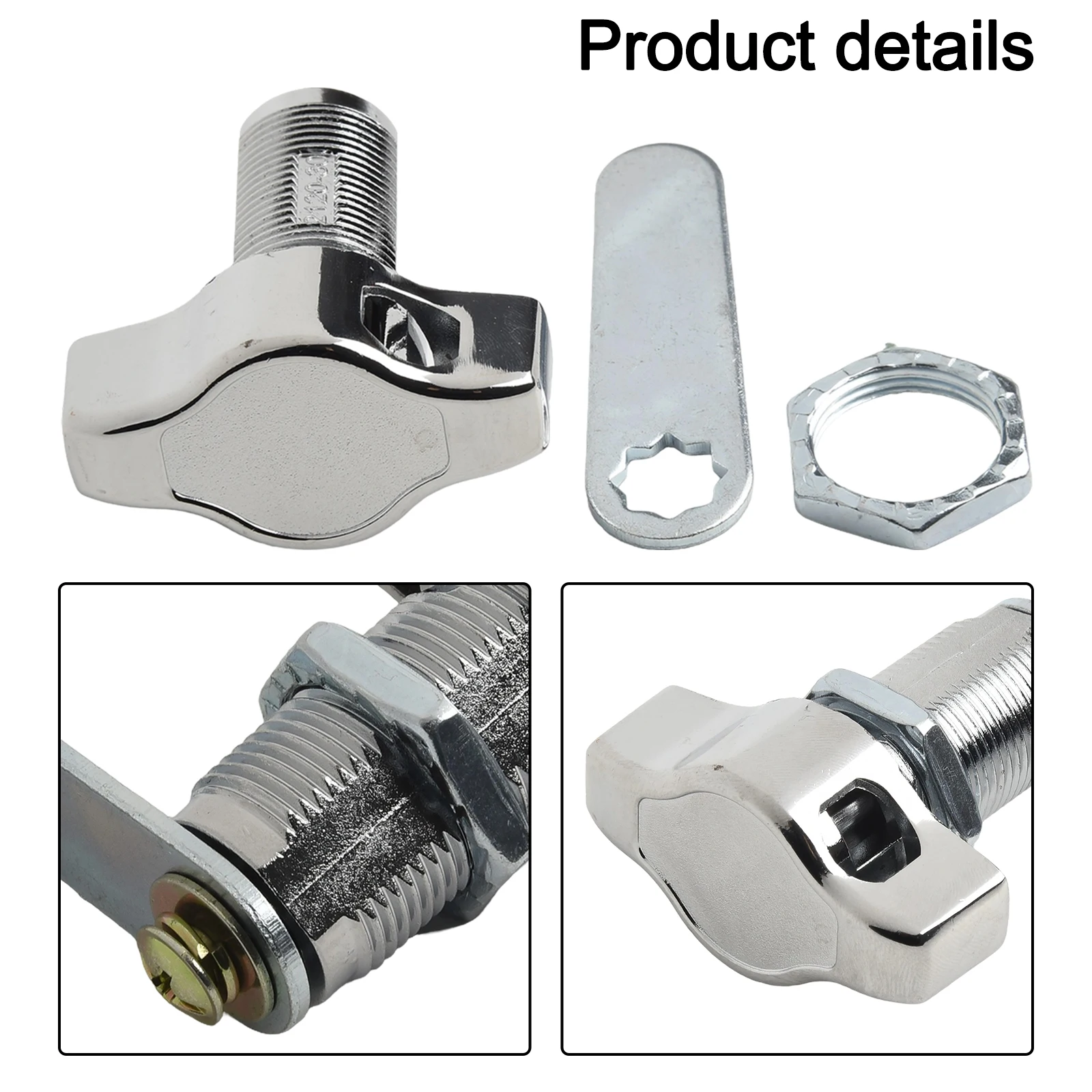 Cerradura de leva para armario, candado para puerta de armario, aleación de Zinc sin llave, buzón, cerradura para puerta de armario, herrajes para muebles, 16/20/25/30mm