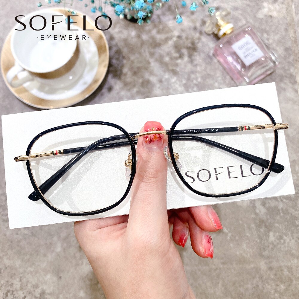 Gafas ópticas ovaladas de leopardo para mujer, montura Retro para miopía, graduadas, antiluz azul, gafas para ordenador: Black Gold