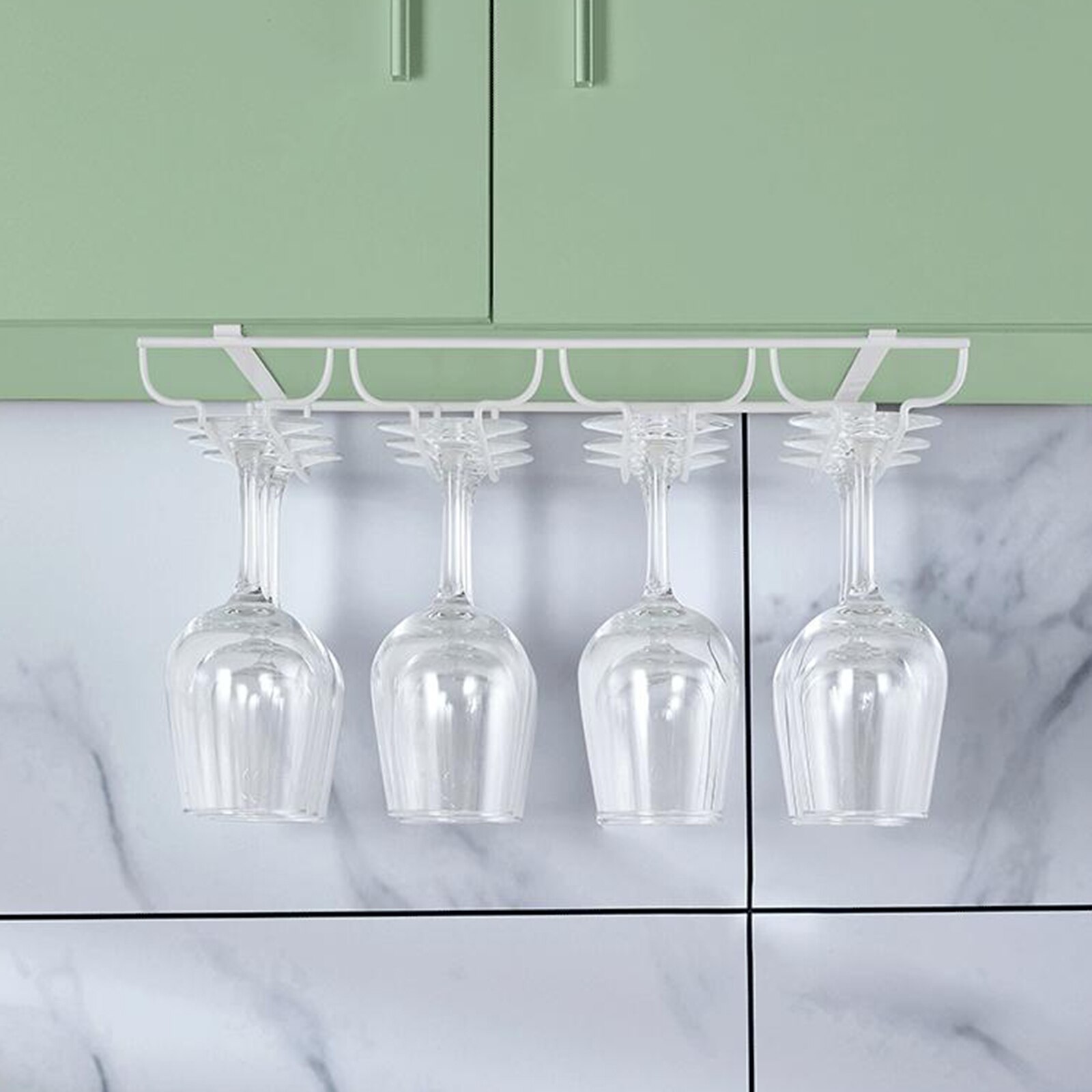 Vinglashållare stengods rack under skåp metall vin... – Grandado