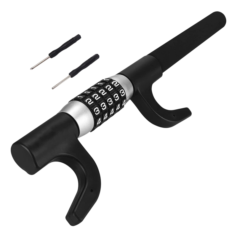 Steering Wheel Lock, Password Car Security Anti-Theft Device, Heavy Duty Steering Wheel Lock, Universal Fit for Cars,: Default Title