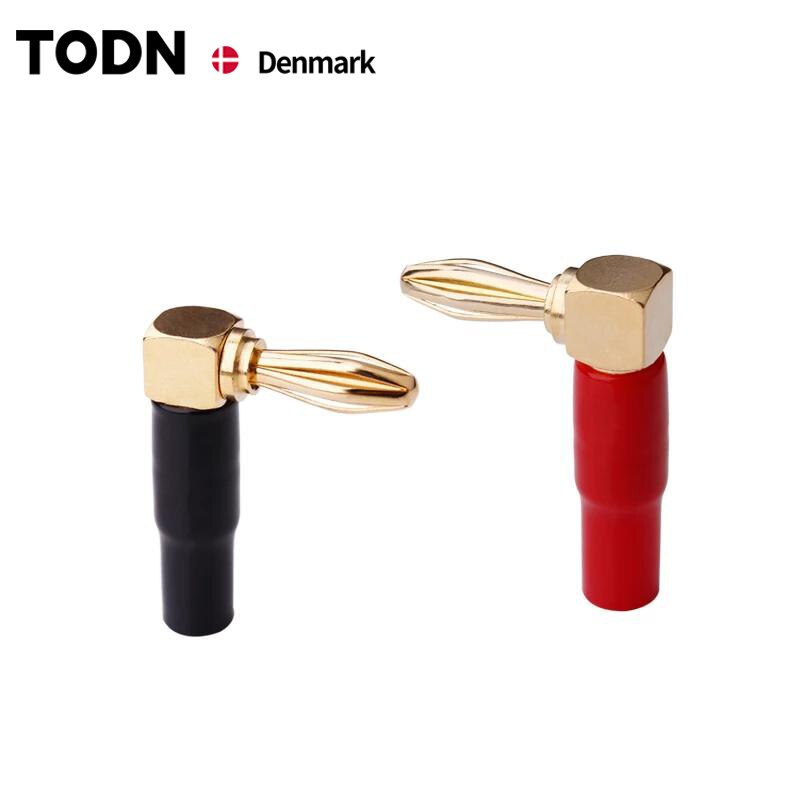 Tornillo de enchufe tipo L para amplificador de poste de unión, conector adaptador de altavoz de vídeo, ángulo recto de 90 grados, 4mm, 8 Uds.