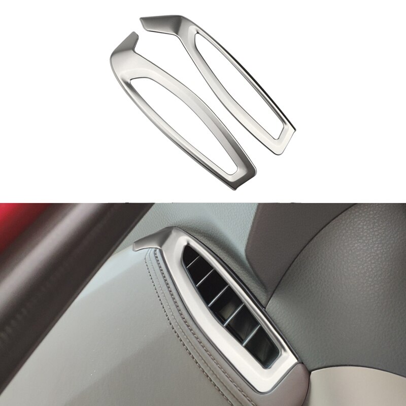 Stainless Steel Interior Car Air Conditioning Vent Outlet Cover Trim Sticker for Toyota C-HR CHR LHD: Default Title