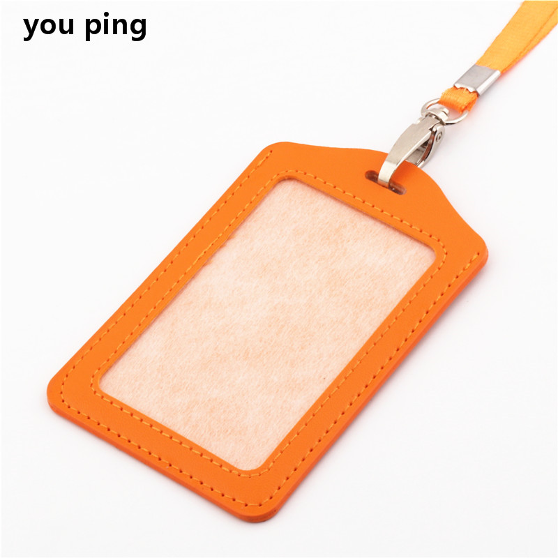 11 Colour PU Card Cover Bus Card Badge Lanyard Business Credit Cards Bank ID Card school supplies