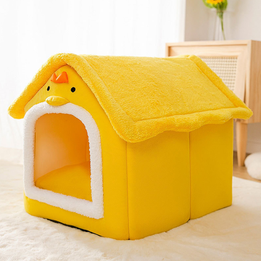 Foldable Pet Cat House Indoor Warm Kennel Pet Cat Cave Nest Washable Removable Mat Cozy Sleeping Bed Pet Supplies