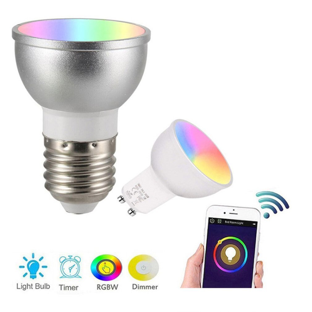 Smart Wifi Spotlight Gu10 VoiceActivated ColorChanging Bulb Light