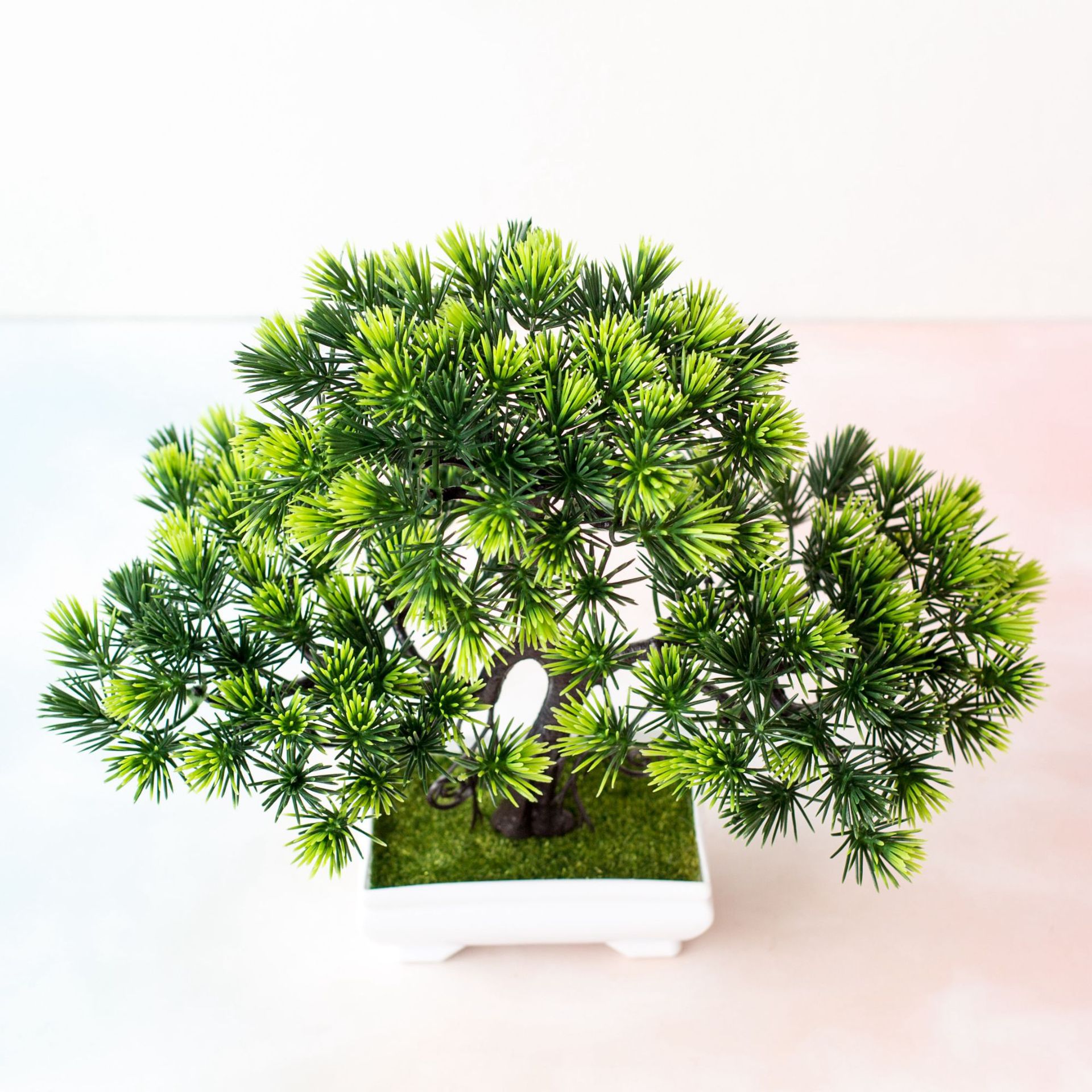 Petit arbre vert artificiel de vœux pour les invités, fausse plante bonsaï en pot, pour la maison, la chambre à coucher, le jardin, le bureau ou une fête d'hôtel, 26cm