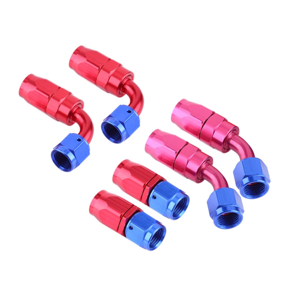 AN6 Rvs Stookolie Line Met 6pcs Glad Montage Hose End Adapter 3.65 m/12Ft