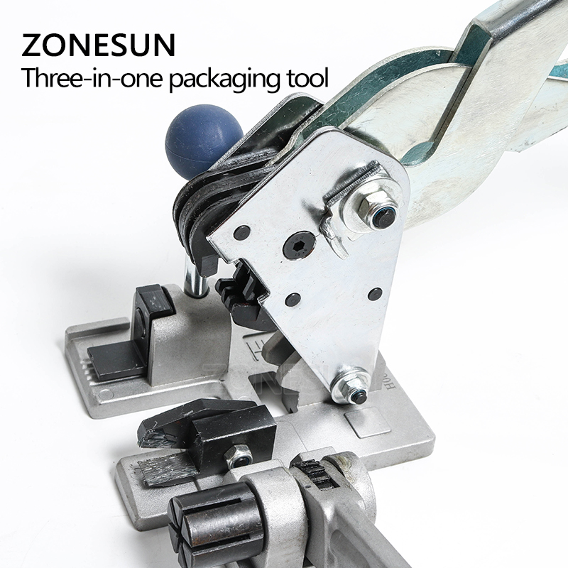ZONESUN Manual Multifunction PP Strapping Machine Handy Plastic 13mm PET PP Belt Carton Box Sealer Packing Tool