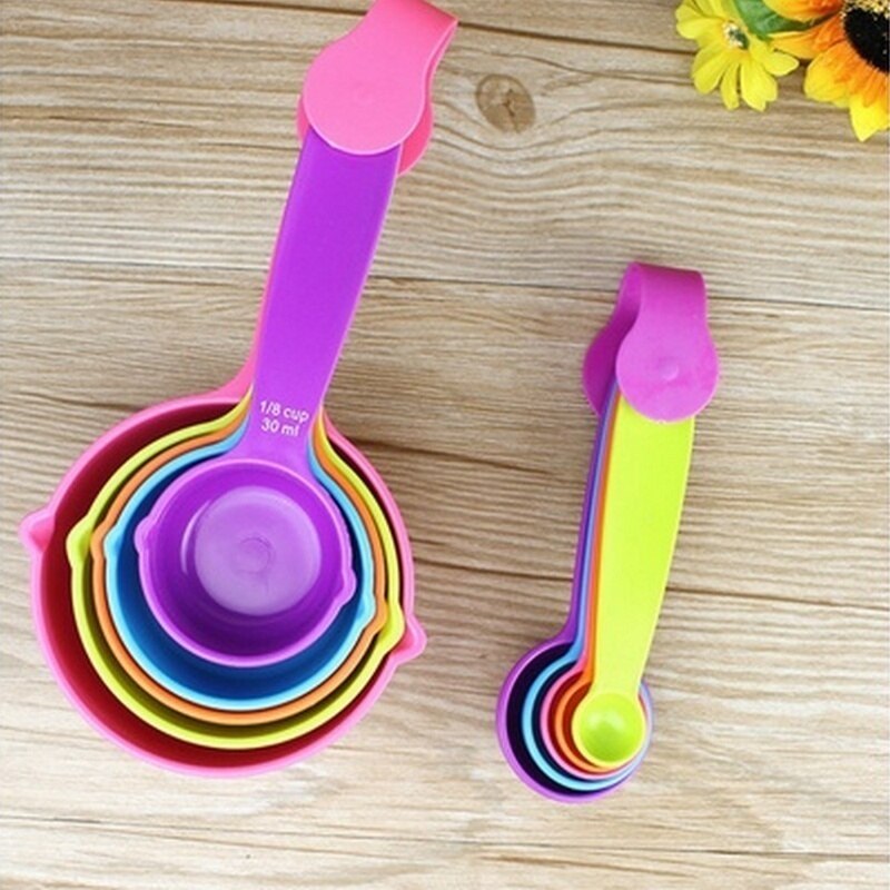 Juego de 5 utensilios de cocina, cuchara medidora de alimentaria, cuchara de medida tazas y cucharas, juego de utensilios para hornear, utensilios de medición